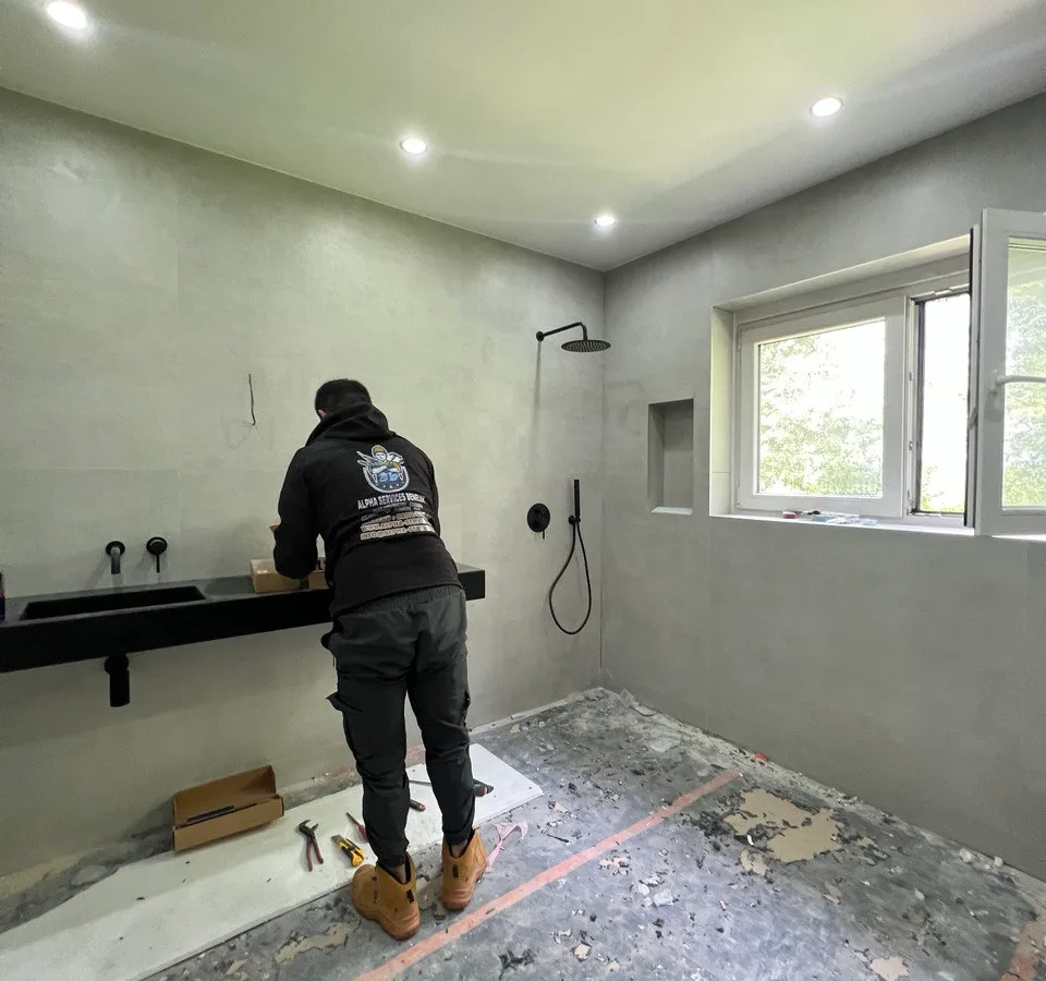 Microcement bathroom